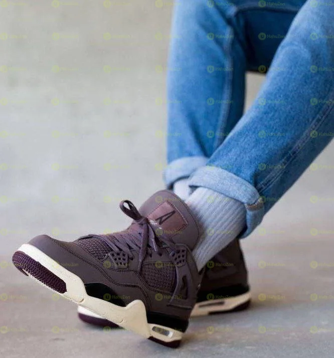 Air Jordan 4  Retro A Ma Manière Violet Oreo High Shoes