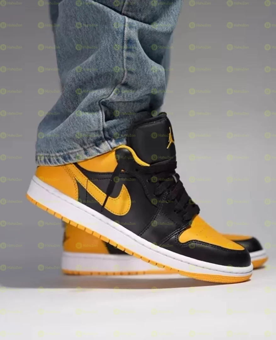 Nike Air Jordan 1 Low Yellow Orchid Shoes For Men's