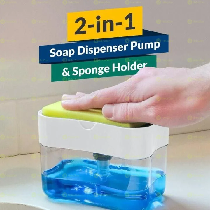 2 in 1 Soap Dispenser and Sponge with Holder