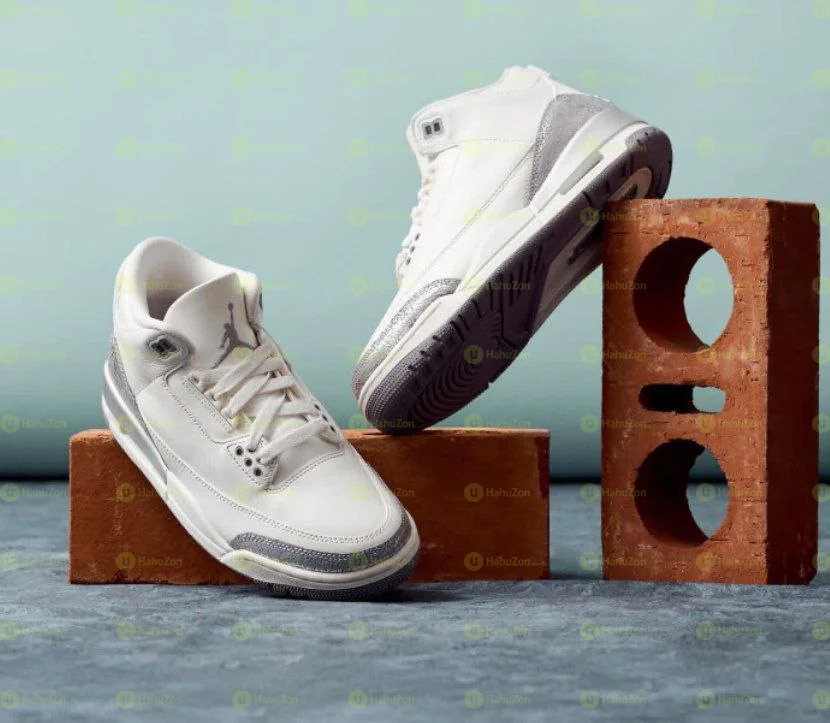 Air Jordan 3 Retro Sail Cement Grey Mid Men's Shoes