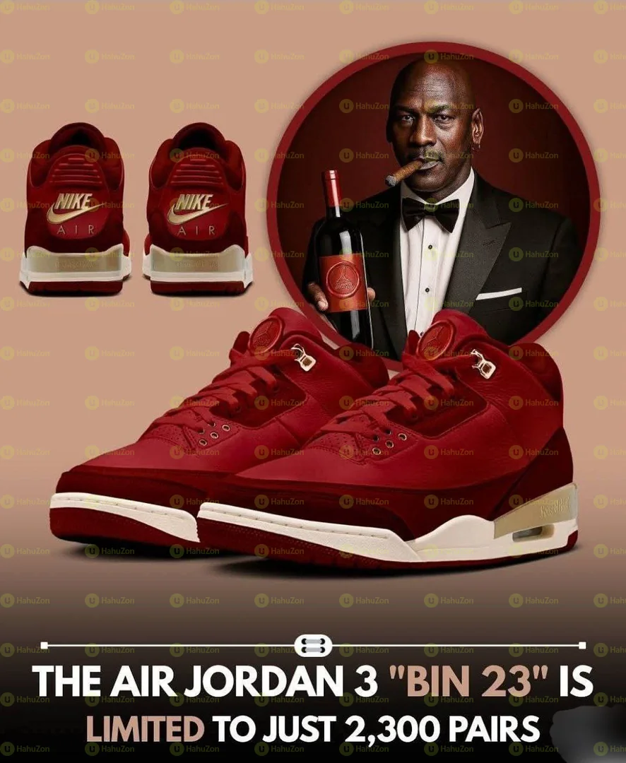 Air Jordan 3 Retro Bin 23 Team Red Mid Men's Shoes