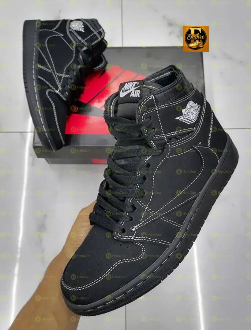 Nike Air Jordan1 HIGH OG TRAVIS Scott BLACK PHANTOM Shoes