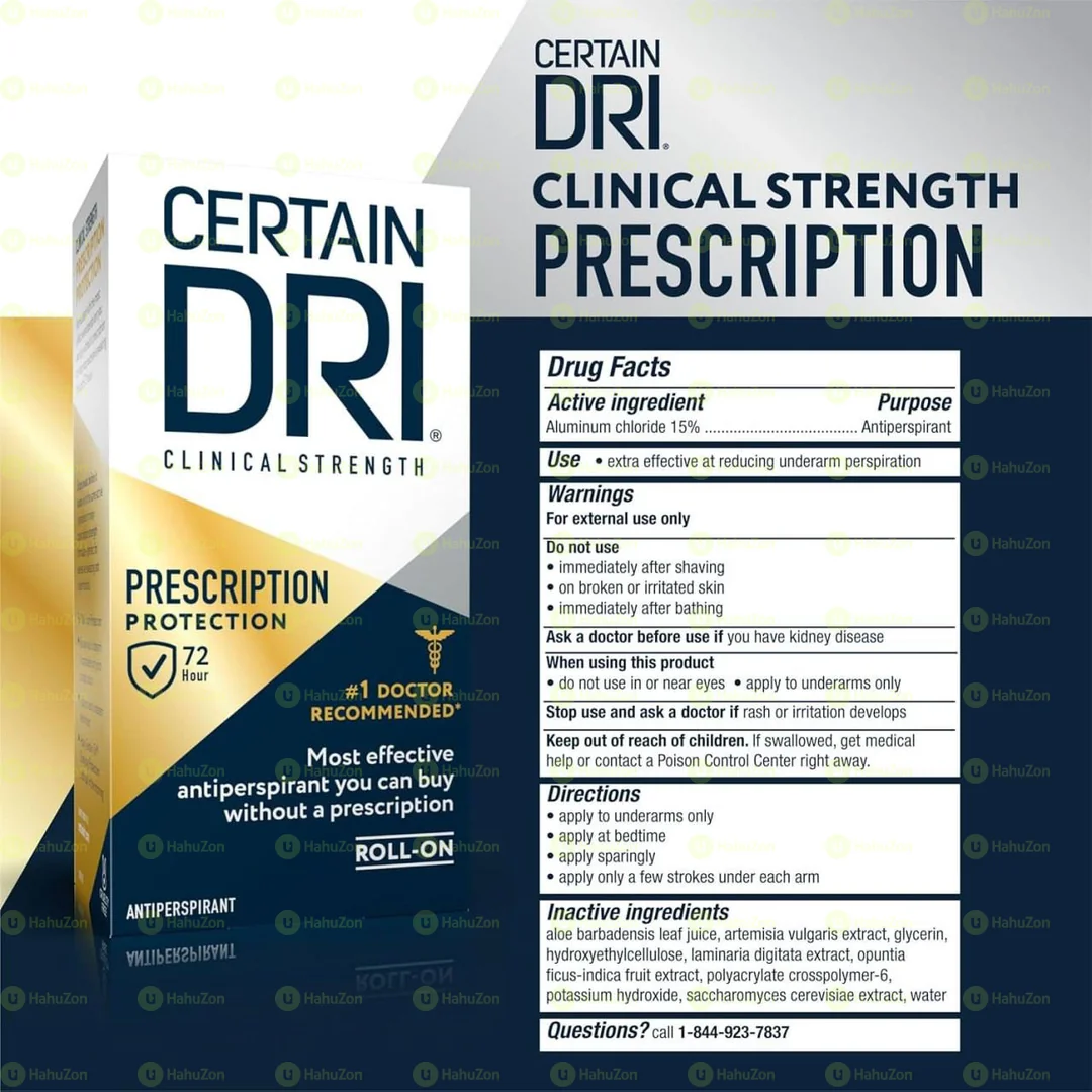 Certain Dri Prescription Strength Clinical Antiperspirant Roll