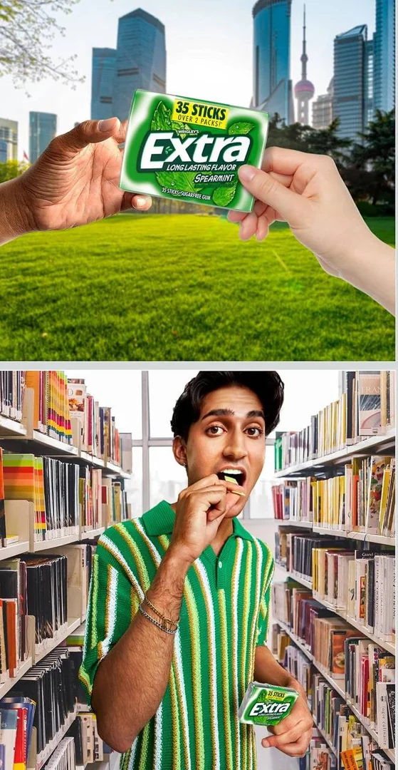 EXTRA Spearmint Sugar Free Chewing Gum Meg