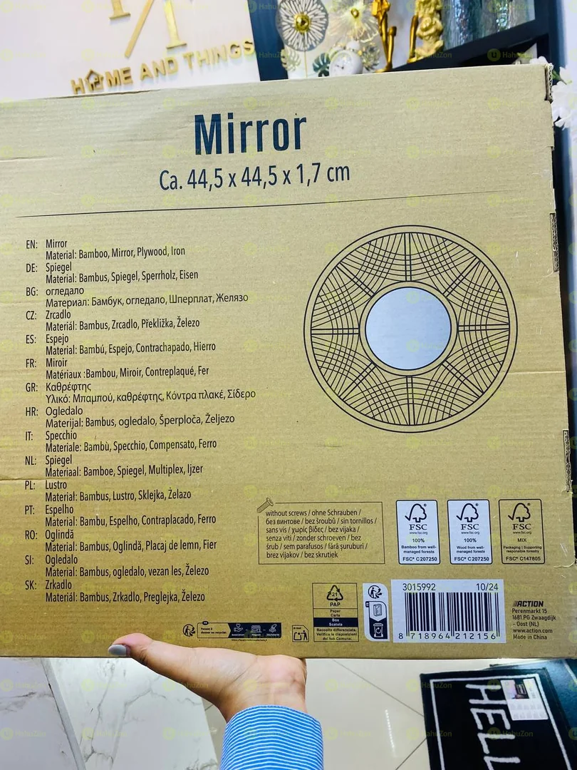 Bamboo Mirror Wall Craft