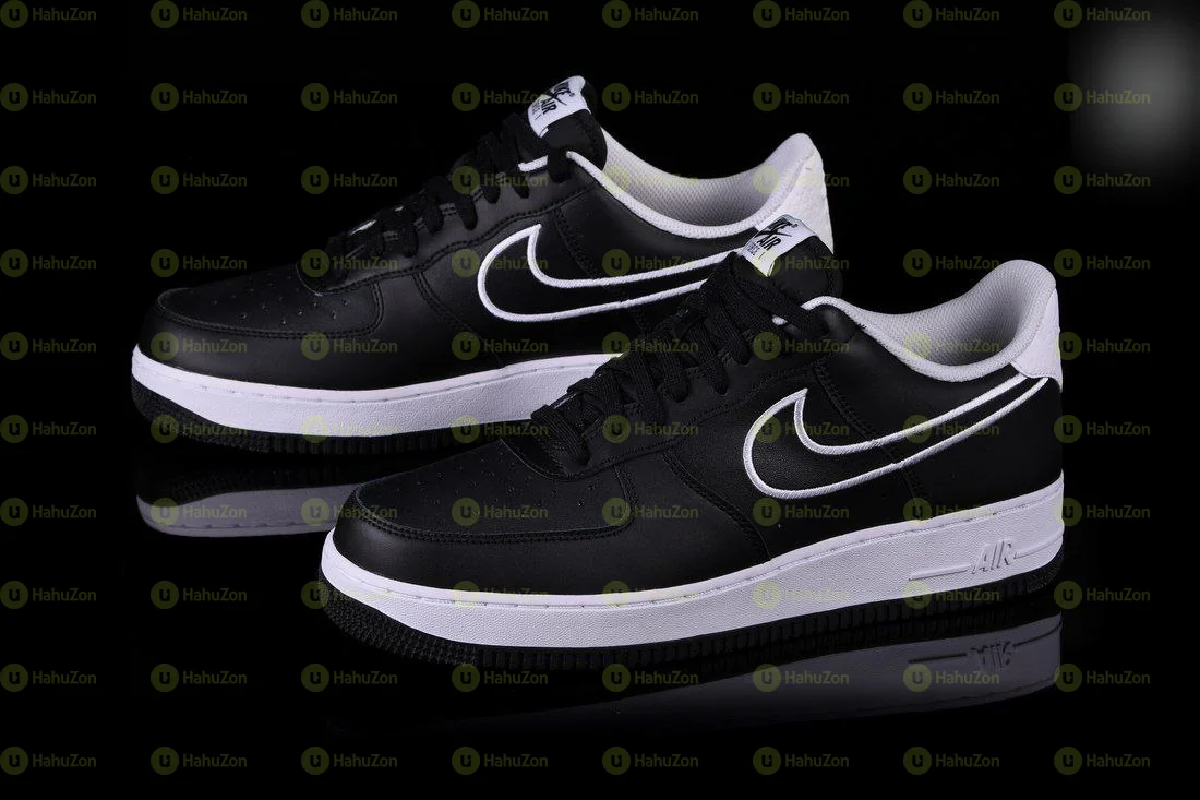 Nike Air Force 1 Low 07 Leather Black White Men's Shoes
