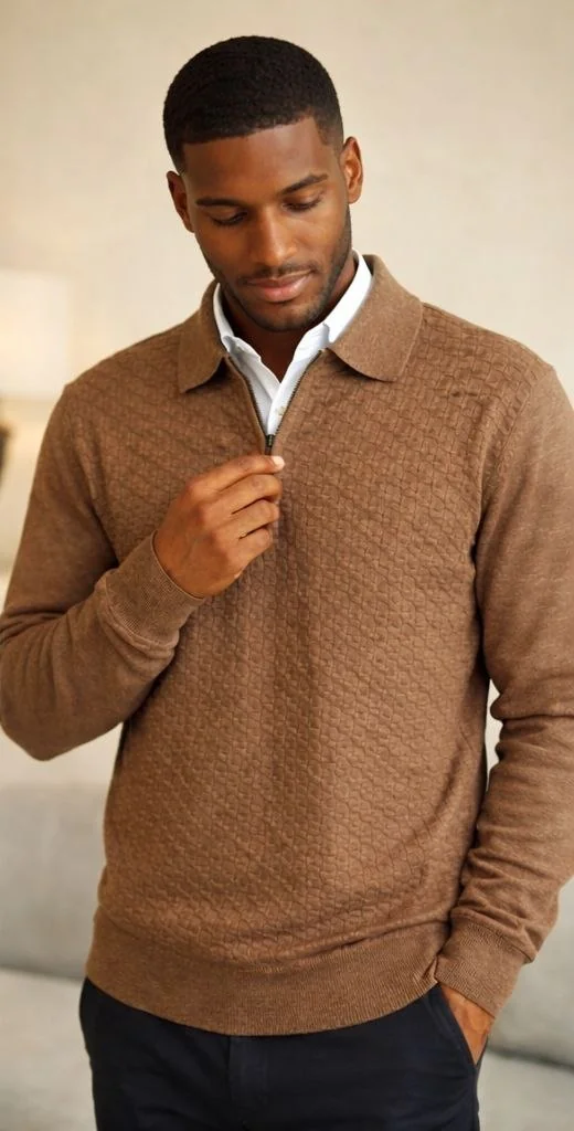 Old Money Classic Quarter Zip Sweater