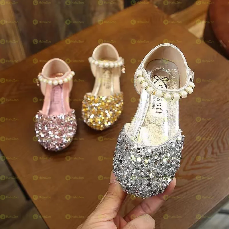 Girls Pearl Decor Princess Sandals