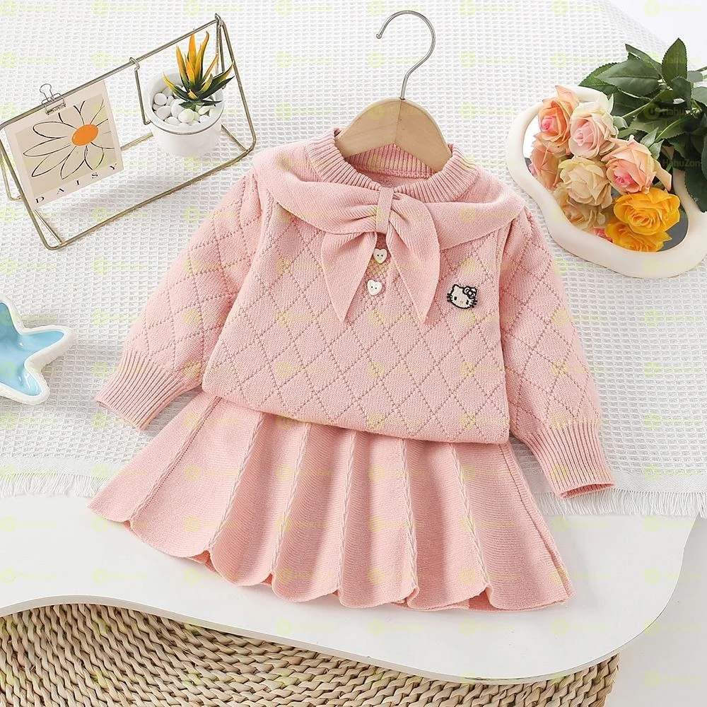 Toddler Girls Two Piece Sweater Top and Skirt Set